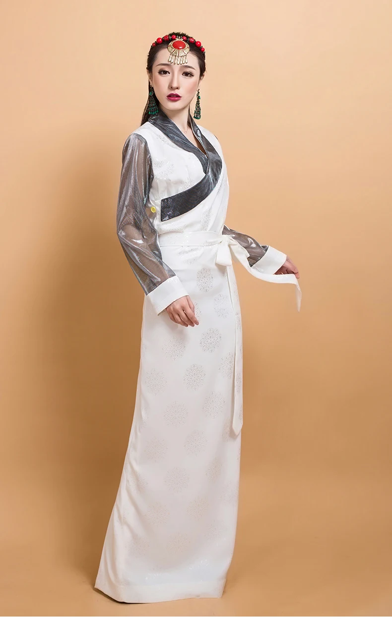 Traditional Tibetan Women Clothing Nepal Tibet Tourist costumes New Bora Ando Tibetan Long Robe Ethnic style Lhasa Gown Dress