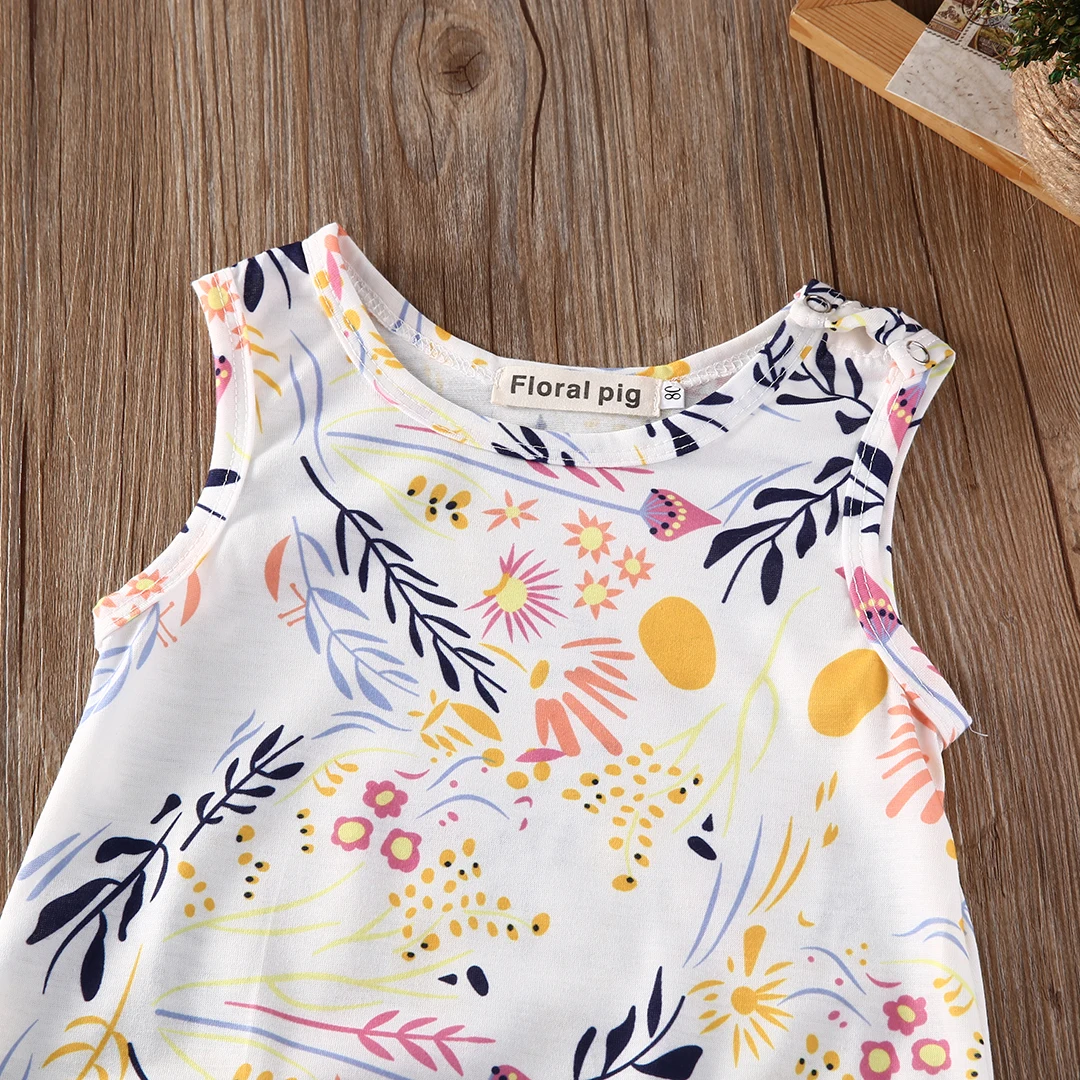 Модный женский цветочный комбинезон|newborn fashion|fashion rompersleeveless romper |