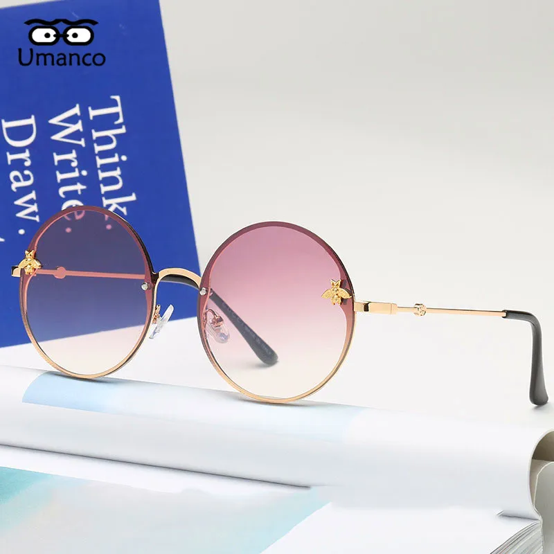 Umanco роскошные круглые солнцезащитные очки для мужчин и женщин дизайнерские