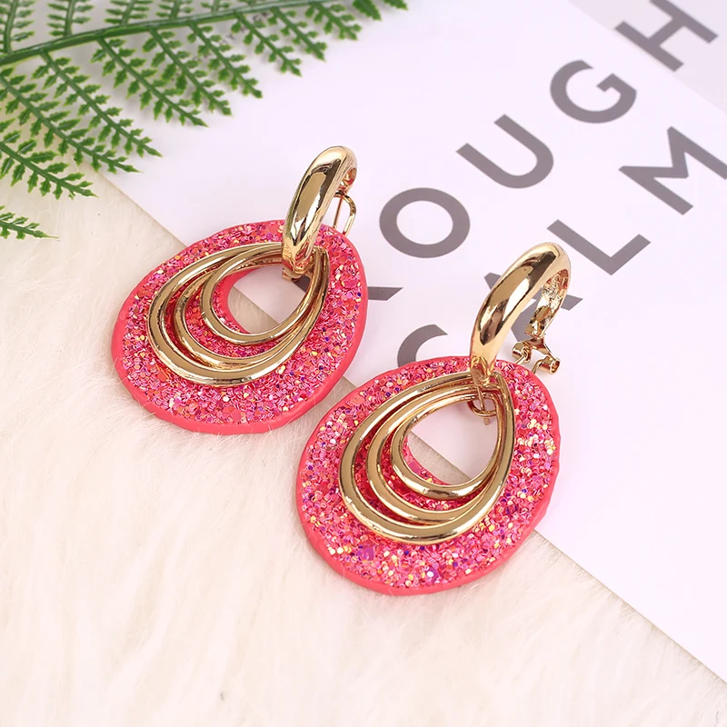 DCHENLER капли большие серьги из кожи цинковый сплав длинные Brinco sieraden oorbel вешалки voor