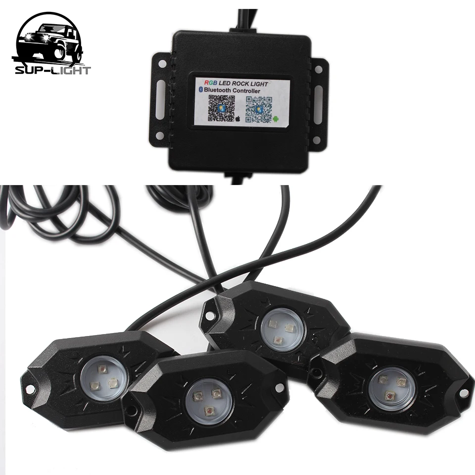 4 в 1 лодка Светодиодная лампа для загара RGB led рок светильник bluetooth автомобильный