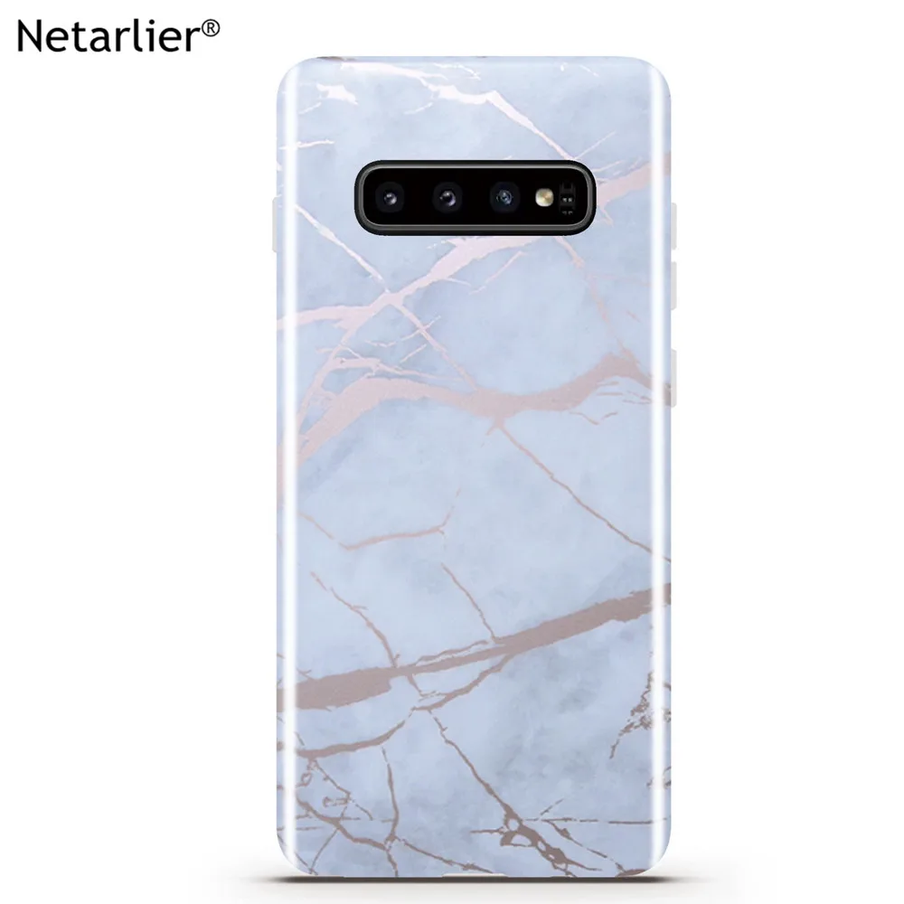 Роскошный чехол nearlier IMD для Samsung Galaxy S10 Plus S10e белый из розового золота телефона с