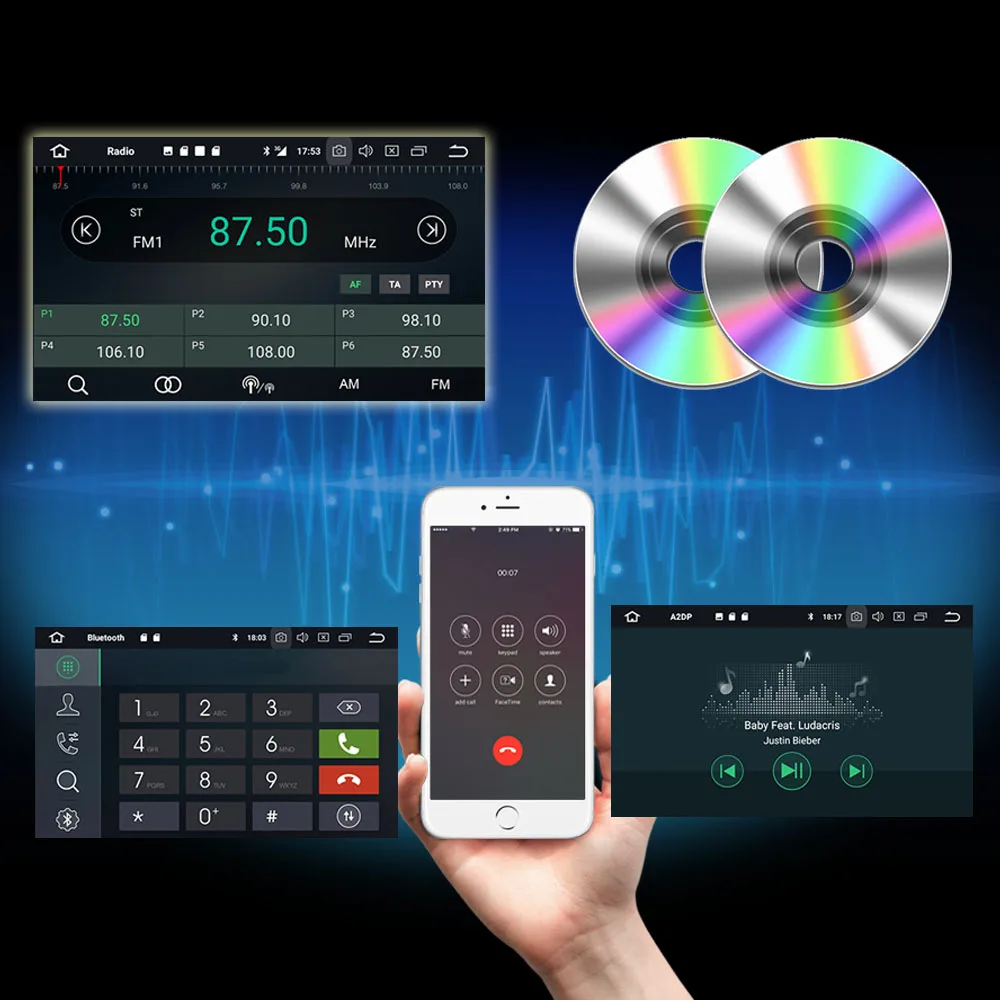 Автомобильная стереосистема 8 дюймов Android 0 DAB + USB DVR RDS Wi Fi 4G DVD SD BT радио DTV IN TPMS CD