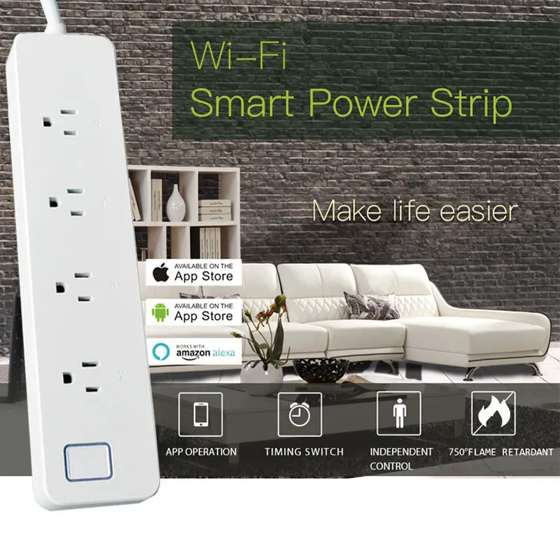 Wifi USB умная розетка штепсельная вилка США переключатель перегрузки защита от