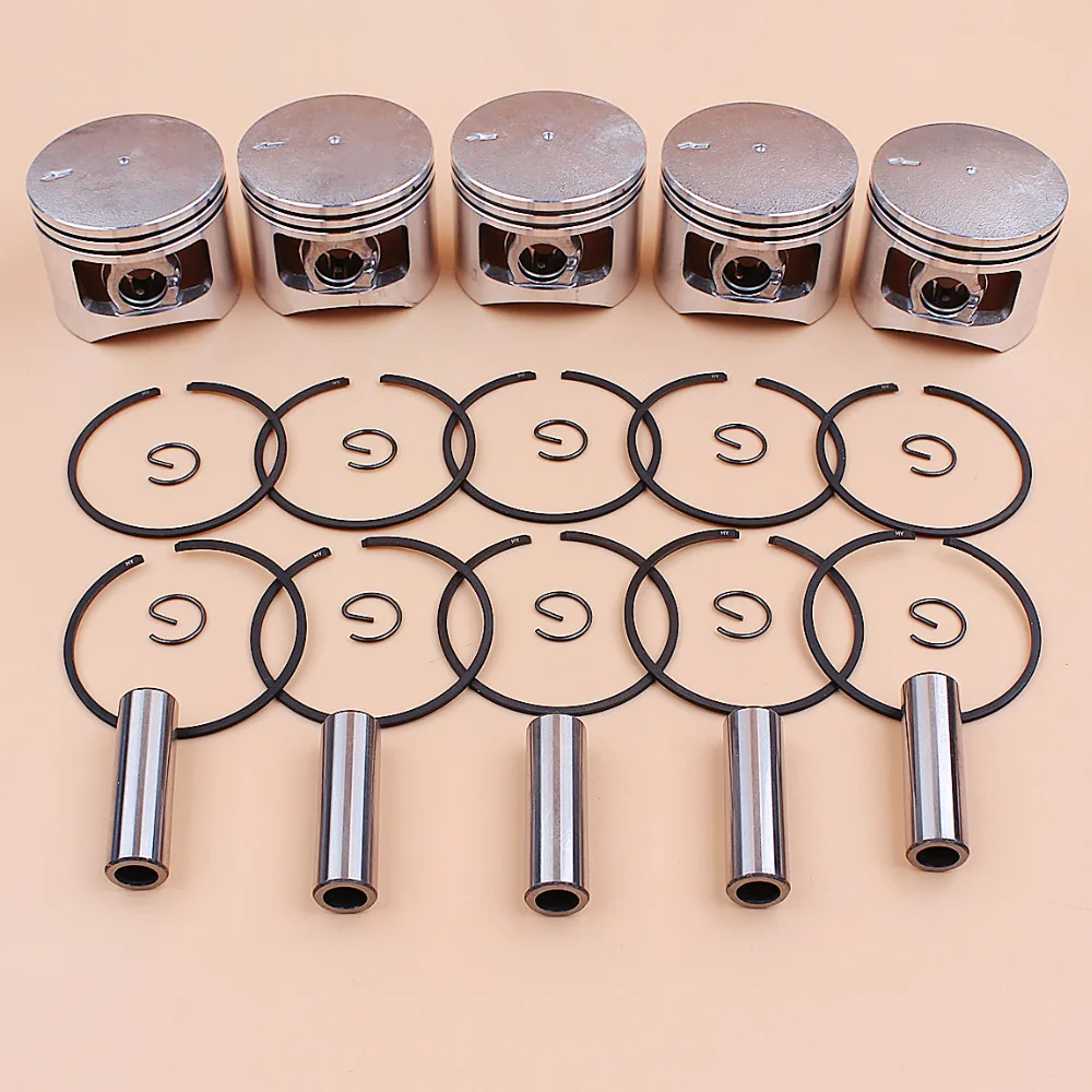 

5 компл./лот 45 мм, набор поршневых колец 4500 5800 5200, китайские бензопилы 45cc 52cc 58cc, двигатель, газовая китайская бензопила, запчасти