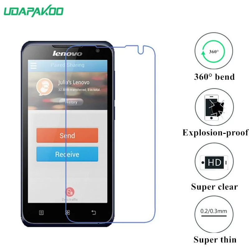 udapakoo clear Tempered soft glass film for Lenovo A526 Nano Explosion-proof Screen Protector | Protectors