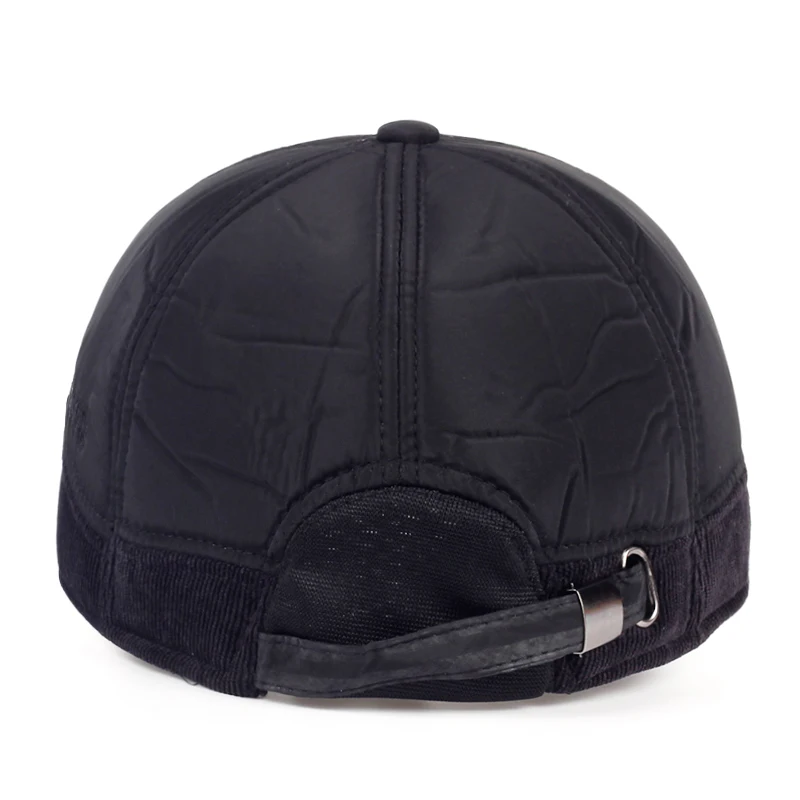 TUNICA теплая зимняя бейсболка для мужчин бренд Snapback черная однотонная шапочка, бейсбол мужские зимние шапочки ушанка хлопок