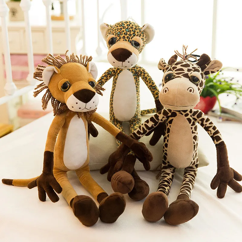 30CM/60CM Forest Animals Lion Tiger Giraffe Leopard Plush Toys Stuffed Dolls Cute Soft Creative Kids Gifts | Игрушки и хобби