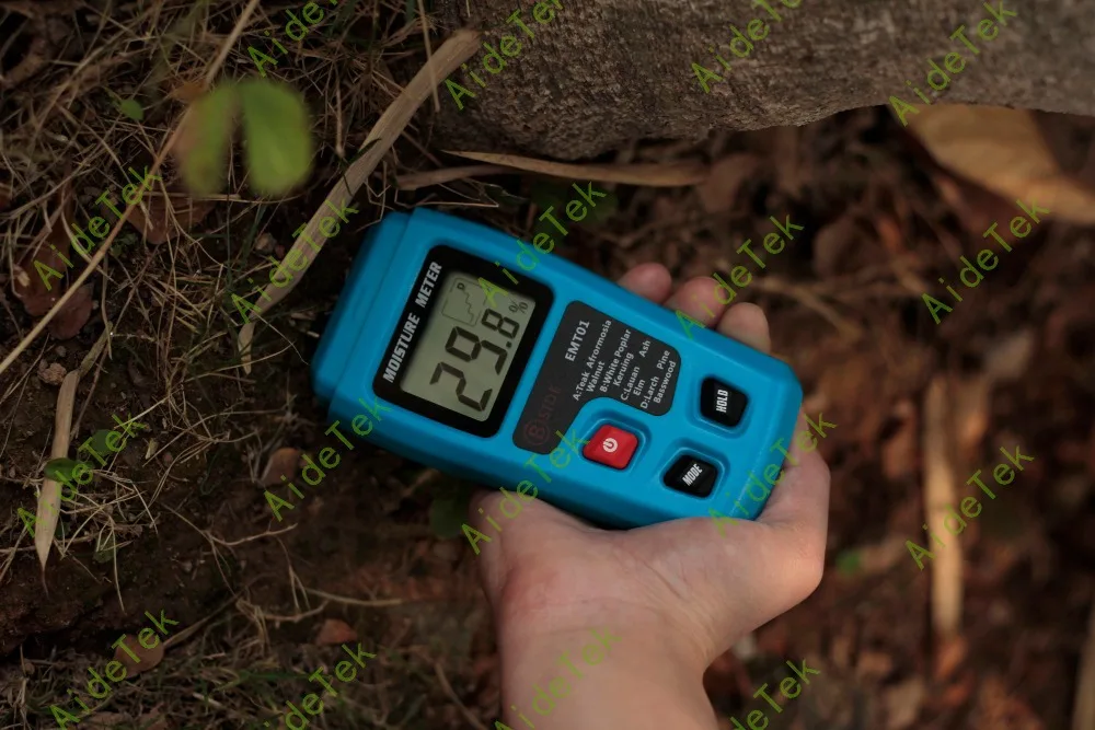 EMT01 древесно бумажный картон измеритель влажности 0 ~ 99.9% LCD 2 контакта Авто