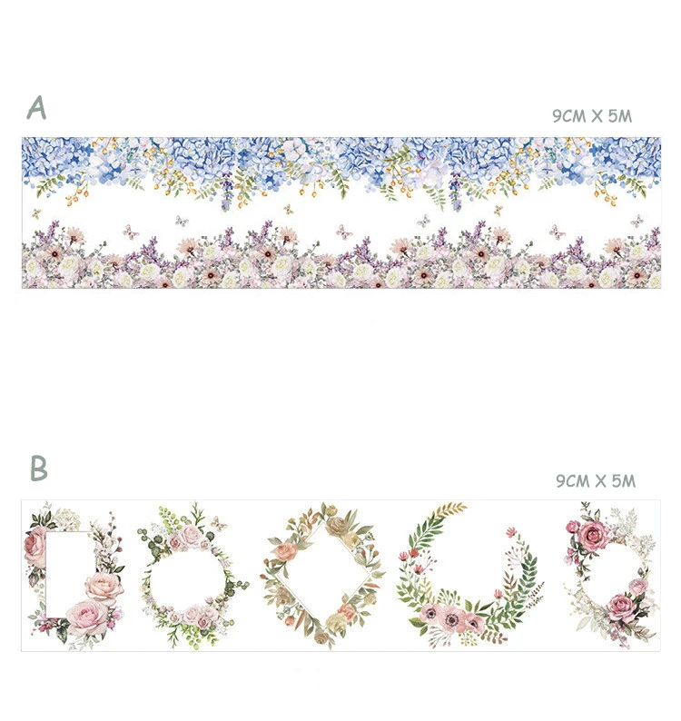 9 см* 5 м Kawaii цветочный клейкая лента для скрэпбукинга Washi Альбом DIY декоративная наклейка милые канцелярские стикеры школьные принадлежности для детей