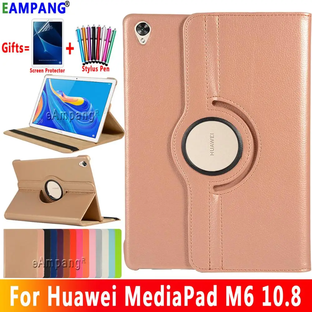 Вращающийся на 360 градусов чехол для Huawei Mediapad M6 10 8 планшета Smart Pu кожаный