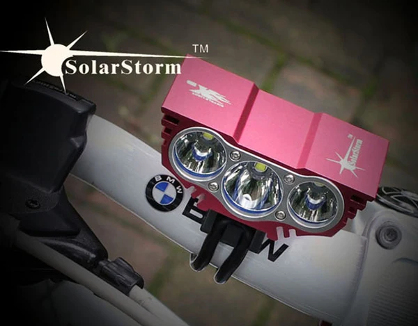Бесплатная доставка светодиодный передний велосипедный фонарь SolarStorm X3 XM L T6 4