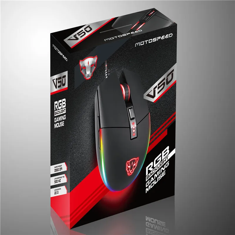 Motospeed V50 USB Беспроводная мышь 2000 точек/дюйм регулируемый приемник оптическая