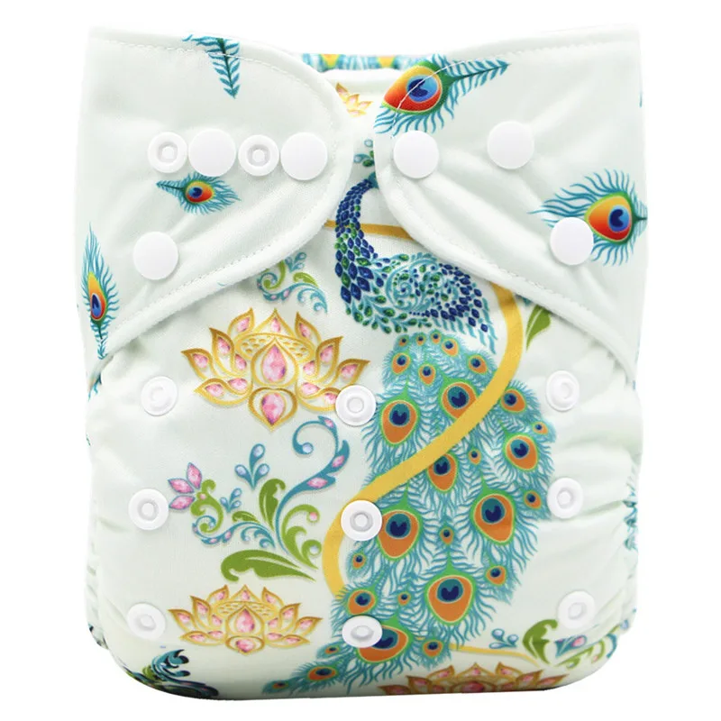 

[Cute Green]Baby Pocket Cloth Diapers Position Digital Print PUL Reusable Baby Nappies Washable Nappy Pant Infant Cloth Diaper