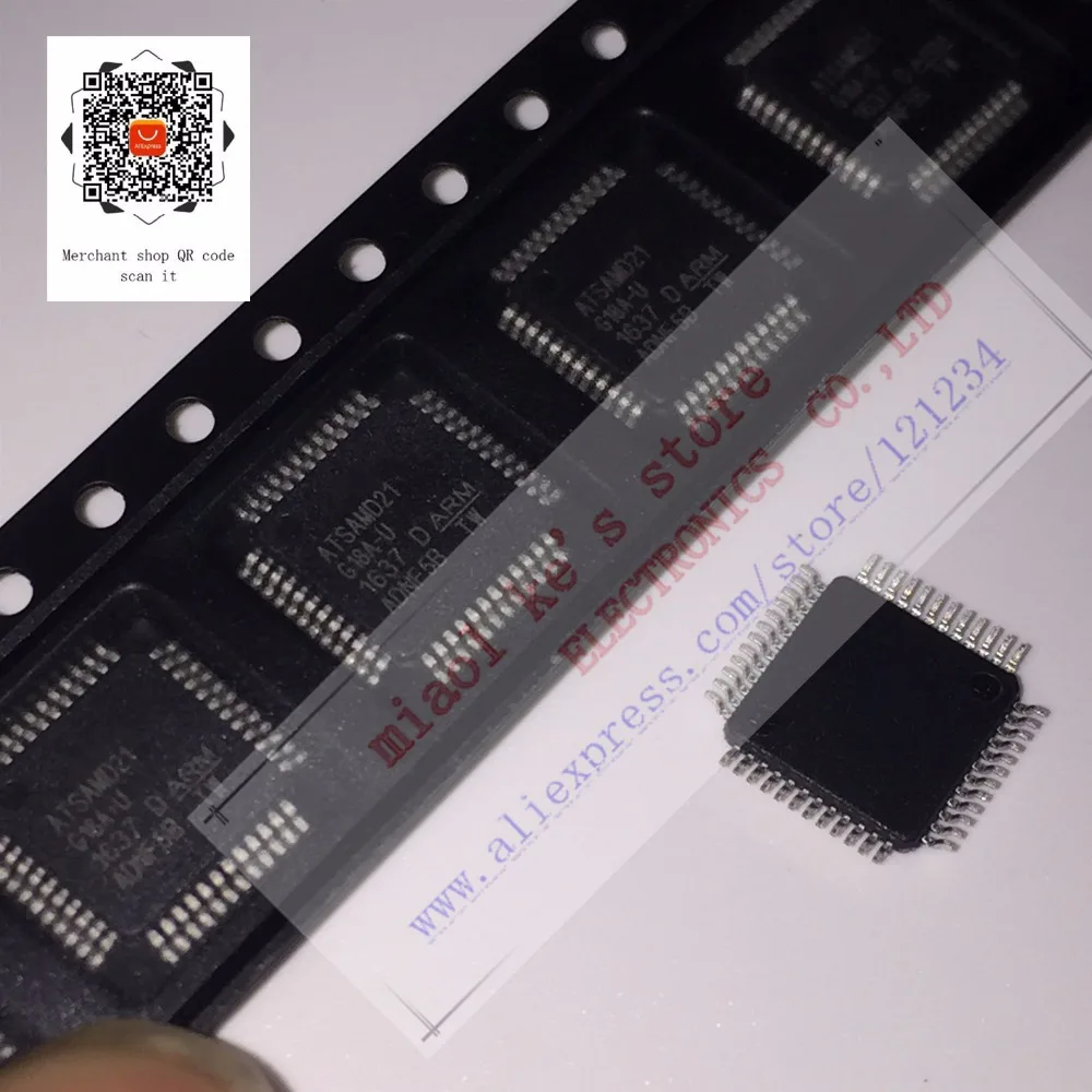 [1 шт. 5 шт.] ATSAMD21G18A AUT AU ATSAMD21 G18A U IC MCU 32 бит 48 МГц 256кб (256K x 8) 32Kx8 1 62 V 3 6 FLASH