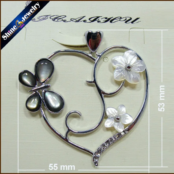 Ожерелье винтажное ручная работа резное в форме сердца натуральный жемчуг