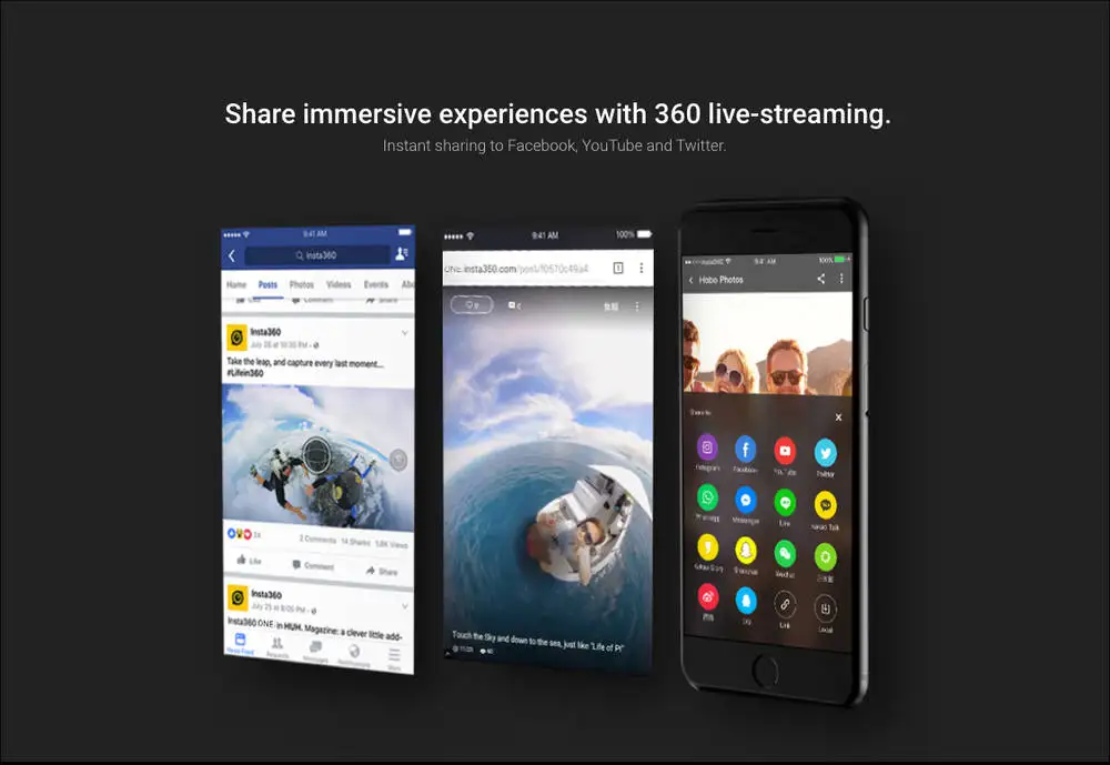 Insta360 ONE 360 Камера спортивная экшн видеокамера VR панорамная камера 24 МП(7 K) Фото 4K видео для iPhone все серии