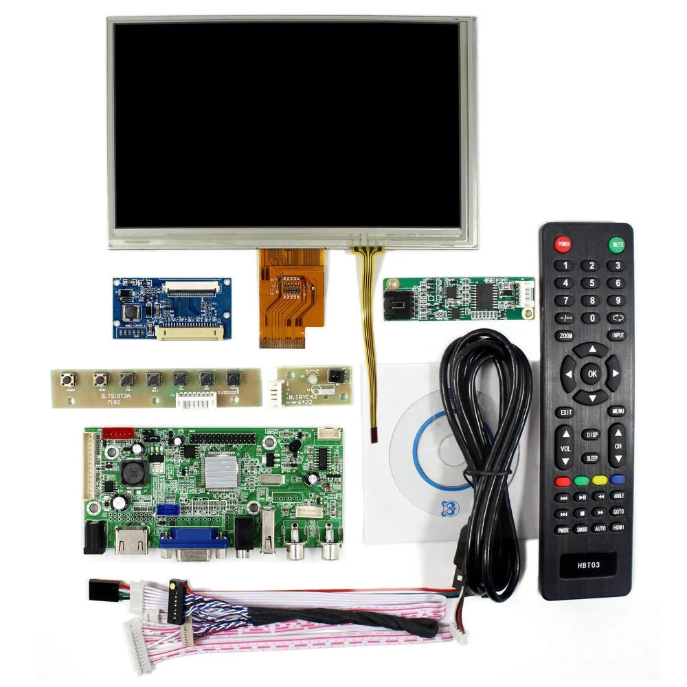 H DMI VGA AV аудио USB ЖК-дисплей Управление платы с 7 дюймов 1024x600 AT070TNA2 Сенсорная панель