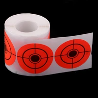 1 roll 250 pieces 5cm2 target sticker roll self adhesive shooting paper target roll florescent orange