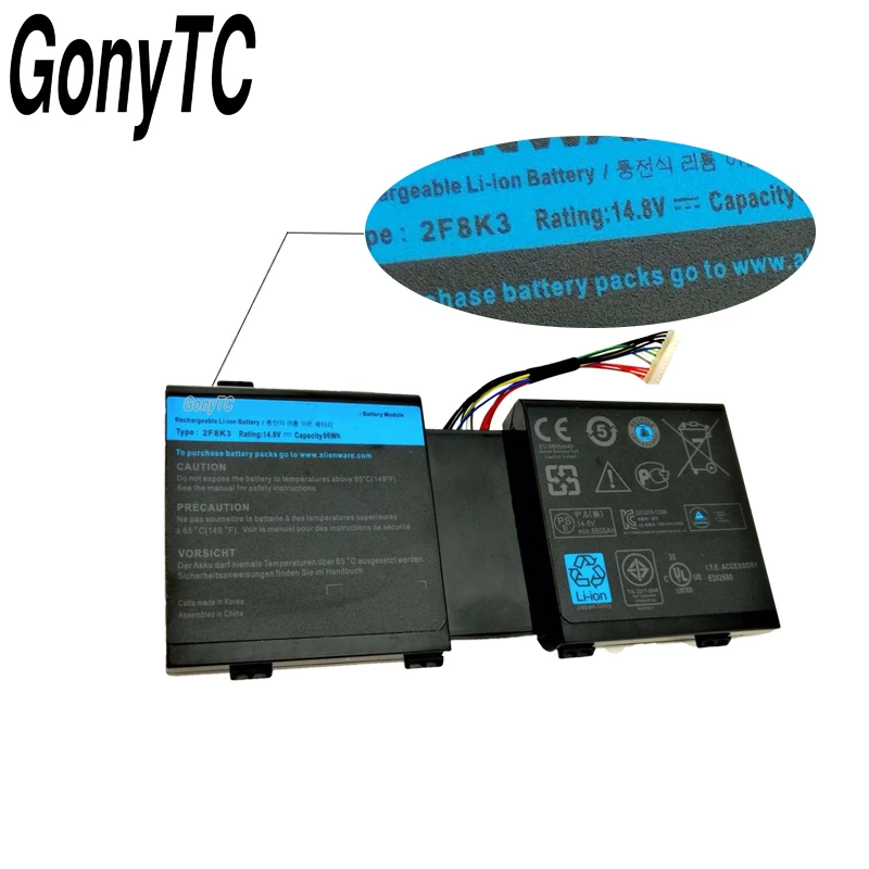 Оригинальная батарея для ноутбука 2F8K3 DELL Alienware 17 18(ALW18D 1788) M18X M17X R5 R3 0KJ2PX G33TT 14 8 в 86