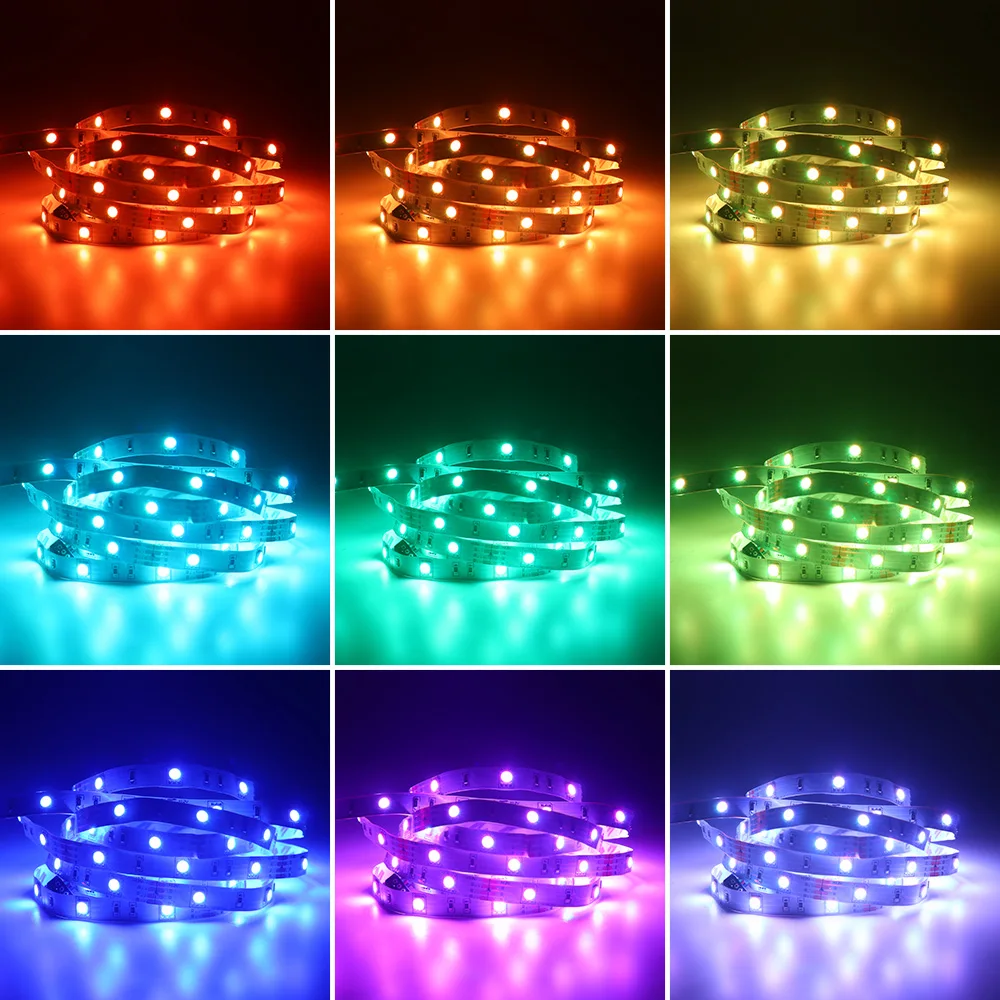 Светодиодная лента гибкая Диодная 12 В постоянного тока 10 м 5 SMD 5050 RGB