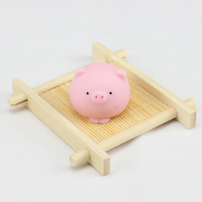 DIY одиночный мини меняющий цвет мягкий милый кот антистрессовый шар сжимающий Моти поднимающийся абрект мягкий липкий снятие стресса Забавный подарок - Цвет: pink piggy