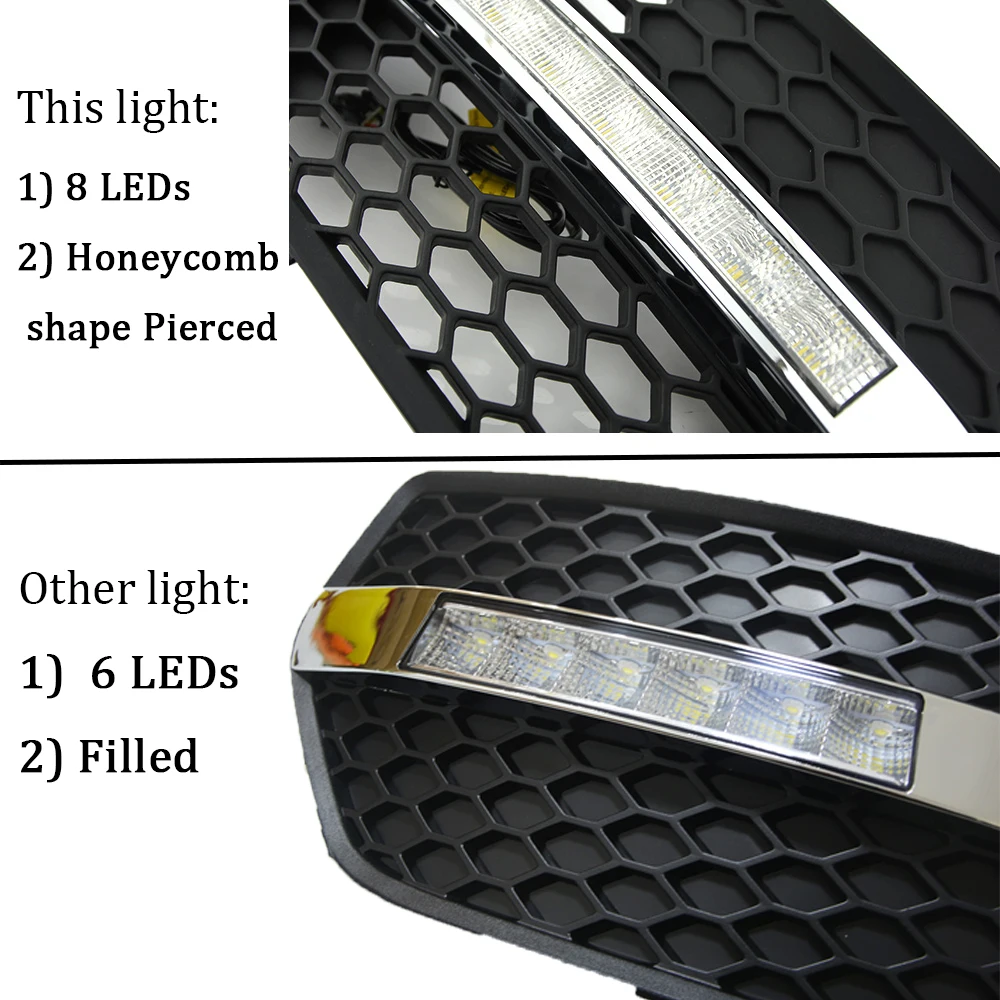 ECAHAYAKU 1 комплект DRL Для Audi Q5 2009 2010 2011 2012 светодиодный Противотуманные фары дневного