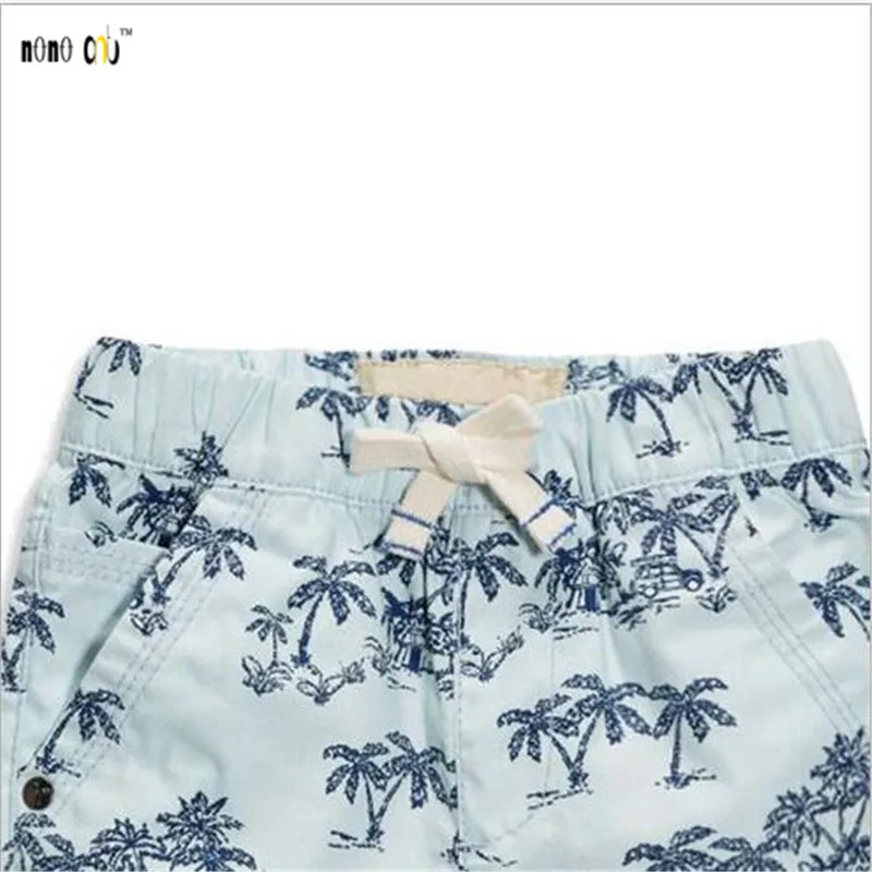 Летние детские шорты для мальчиков пляжные с принтом персонажа однотонные