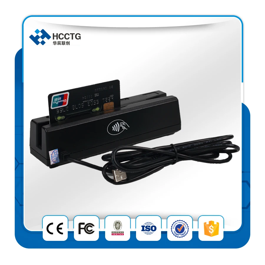 HCC 110 MSR считыватель магнитных полос + смарт контактных карт писатель NFC FRID кард