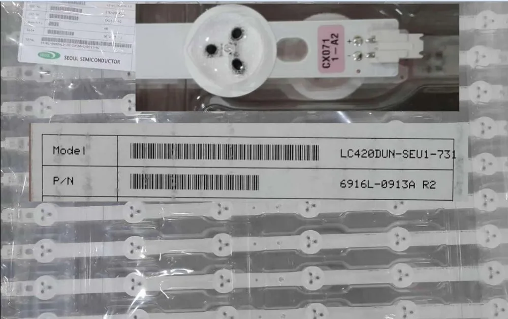 Фото 10 шт./лот новая 42-дюймовая Светодиодная лента с подсветкой LC420DUN-SEU1-731 для экрана LG