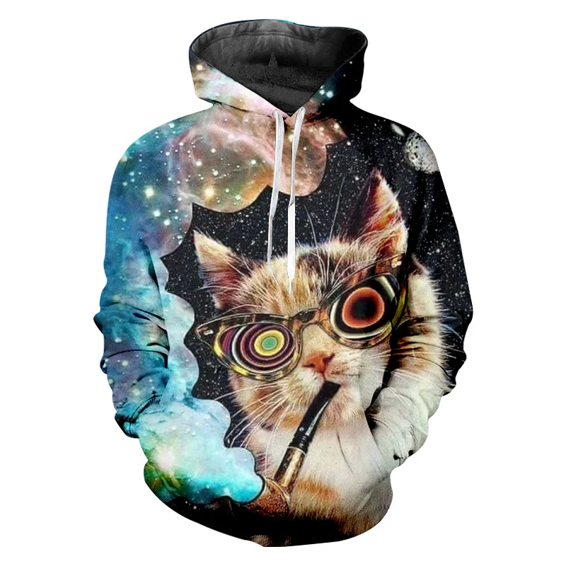 Мужская толстовка OGKB большого размера 6XL Забавный принт 3d галактика космос