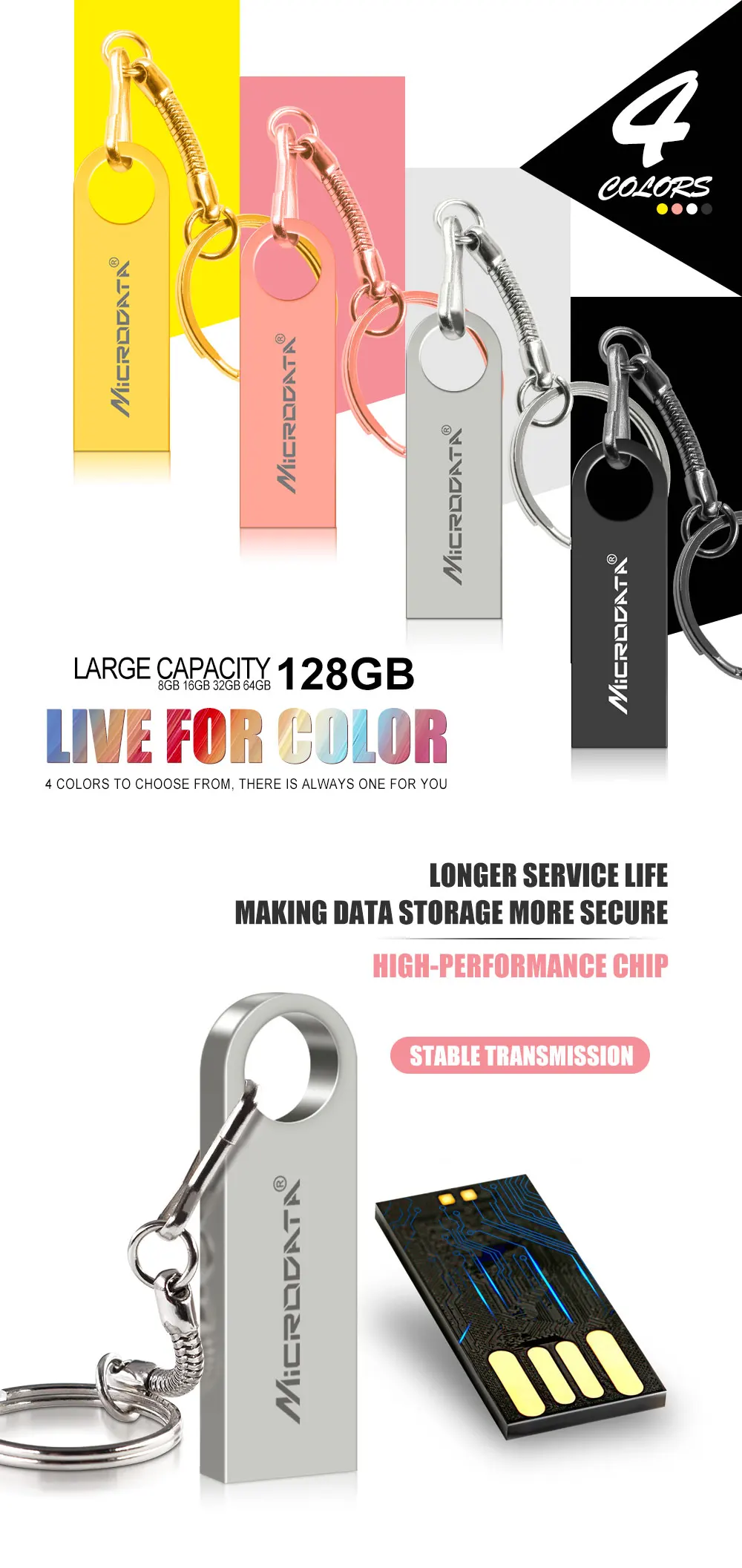 USB флеш-накопитель, 4 цвета, 128 ГБ, 64 ГБ, 32 ГБ, 16 ГБ, 8 Гб