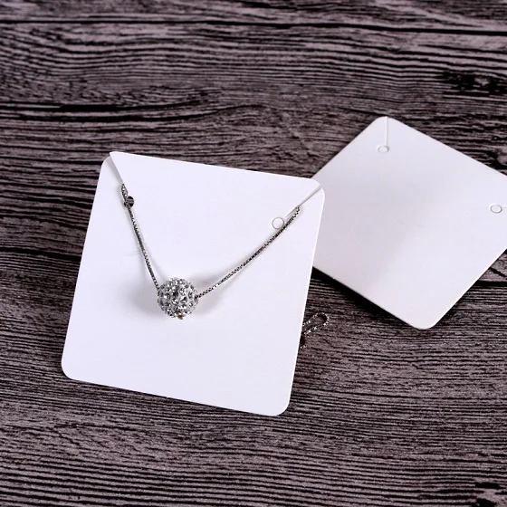 5x5cm white Разноцветные бирки для упаковки ювелирных изделий разных размеров, 100 шт./лот, пустые бумажные серьги, ожерелье, браслет, подвеска, открытки, этикетки - Цвет: 5x5cm white