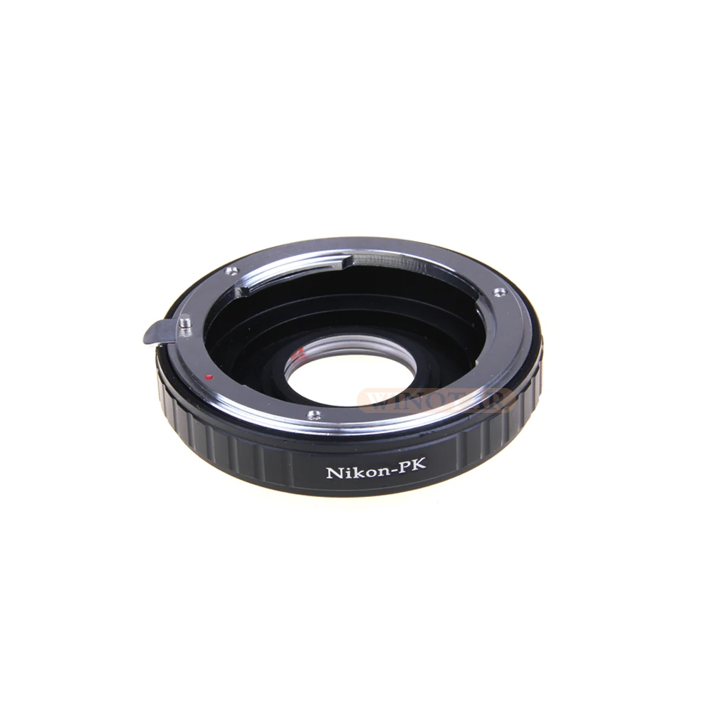 Адаптер крепления объектива камеры с оптическим стеклом для Nikon к корпусу Pentax K PK