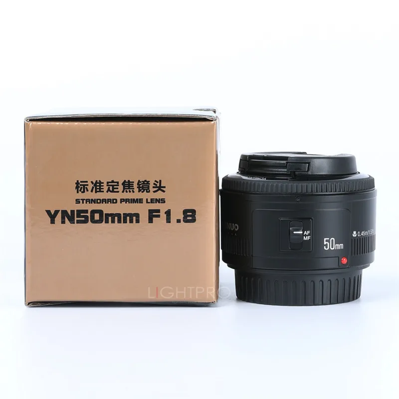 YONGNUO YN50mm f1.8 Автофокус Объектив для Canon EOS 60D 70D 5D2 5D3 600D 1200D 6D 650D DSLR камеры YN EF 50 мм f/1 8 AF