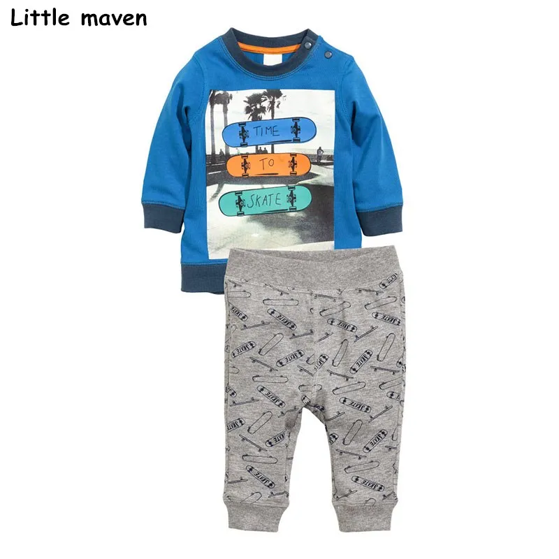 Little maven/комплекты детской одежды Новинка 2018 года Осенняя хлопковая брендовая