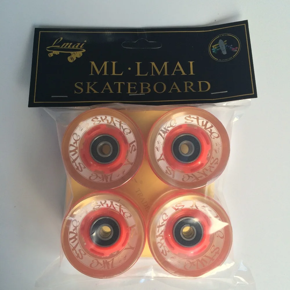 4 шт. светодиодные колеса для скейтборда 22 дюйма 60 х45 мм|skateboard skate|fish boardfish skate board |