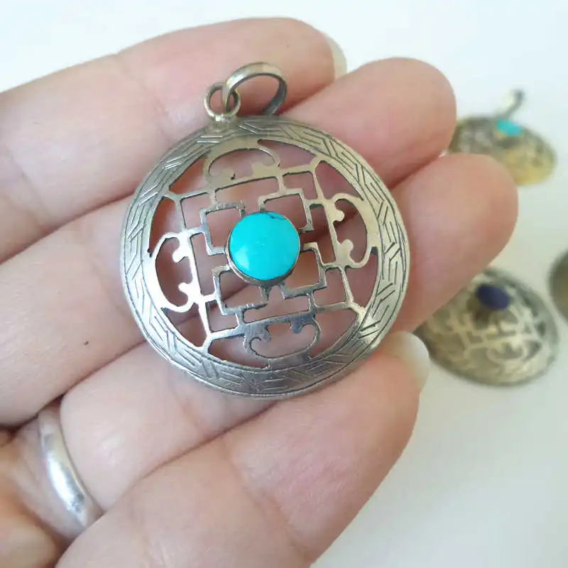 Тибетские Подвески амулет мандалы подвеска Непальские винтажные Полые