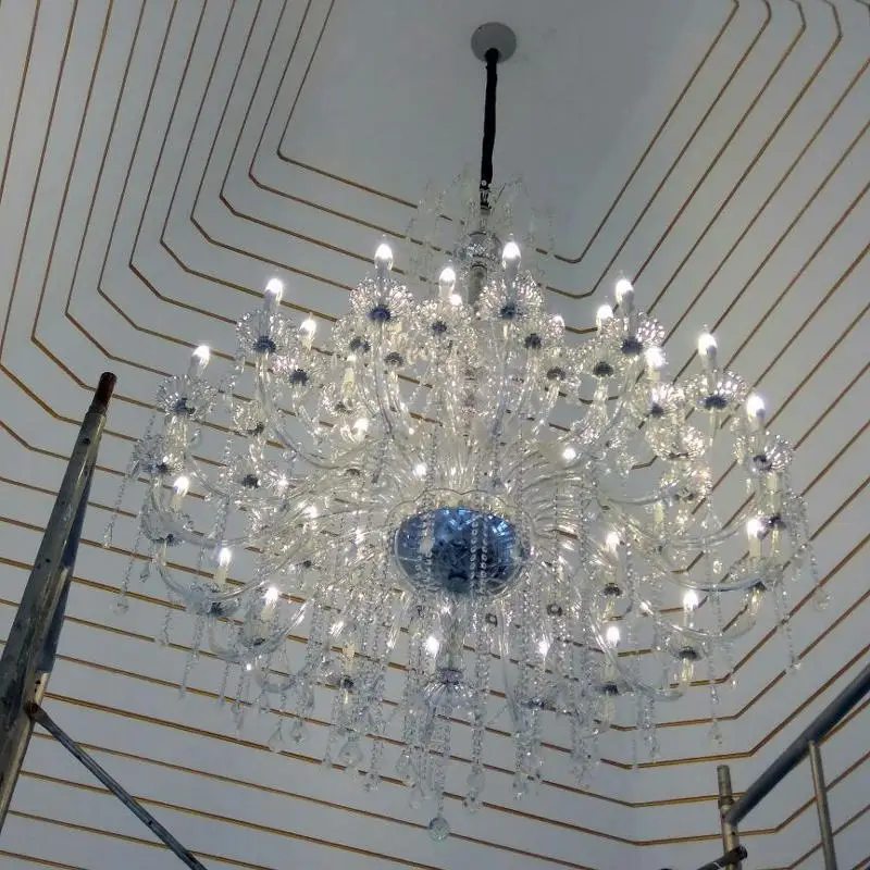45 шт. огромная подвесная Потолочная люстра Хрустальная арматура освещение для