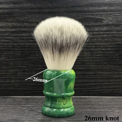 26mm knot DS 24 мм 26 мм Мягкие синтетические волосы оливково-Зеленая Смола ручка щетка для бритья - Цвет: 26mm knot