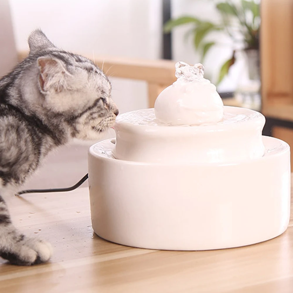 1000ml Pet Water Feeder Pet Automatic Circulating Bowl Drinker Double Layer Water Dispenser Pet Drinking Fountain Dispenser