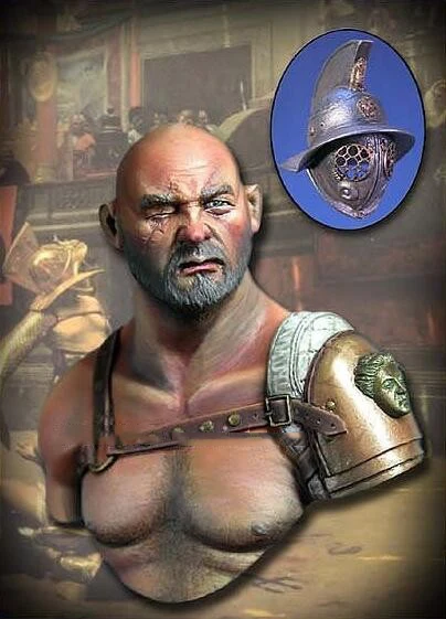 1/10 набор для сборки бюста из смолы гладиаторы 1 го века A.D|resin cameo|scales printscale 40 |