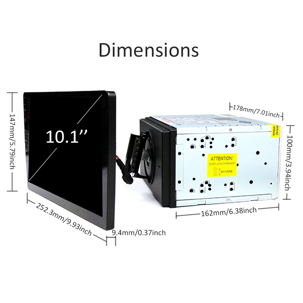 Eunavi 10 1 'ƈ din TDA7851 четырехъядерный Android 9 Универсальный Автомобильный Радио gps