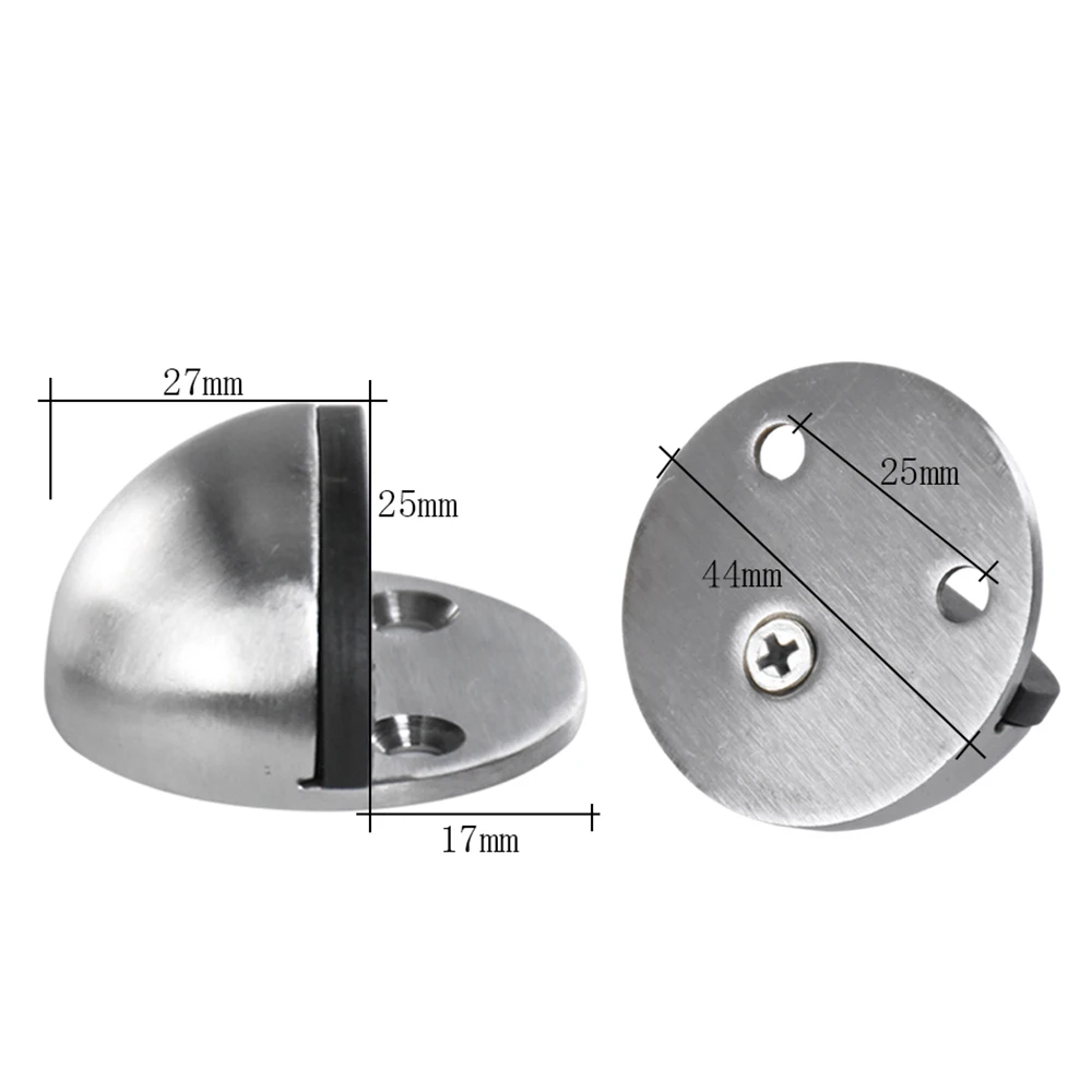1 шт. серебристый металлический Овальный полулунный дверной ограничитель