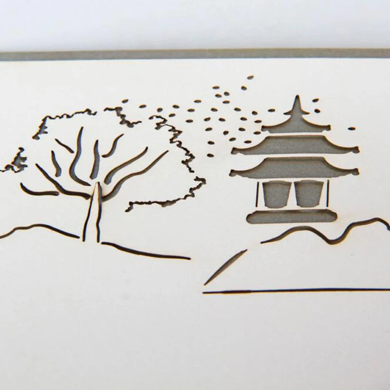 (10 шт./лот) Бесплатная доставка креативные подарки 3D всплывающие открытки ручной