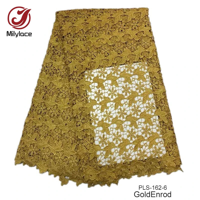 

Solid color guipure lace fabric african embroidery lace fabric 9 color on sale nigerian guipure lace fabric for dress PLS-162