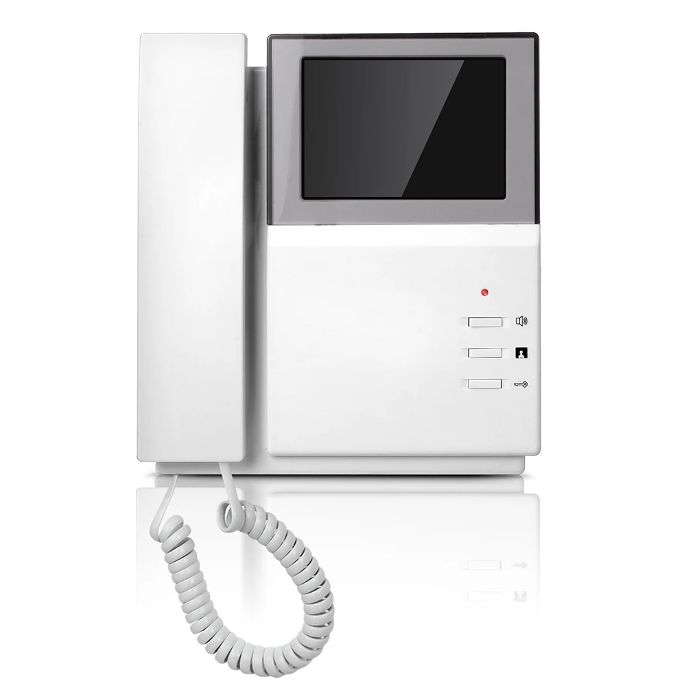 Черный видеодомофон с ЖК дисплеем 4 3 дюйма и камерой ночного видения|video doorphone|wired