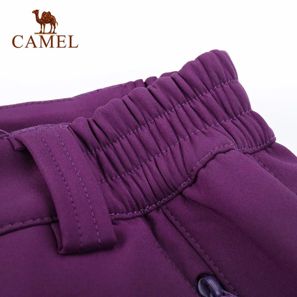 CAMEL зимние флисовые штаны для альпинизма на открытом воздухе водонепроницаемые ветрозащитные походные брюки для женщин походные Треккинговые Брюки Карго спортивные брюки