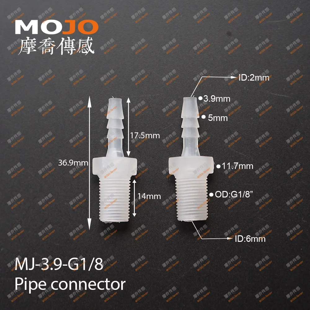 

2020 Free shipping!(10pcs/Lots) MJ-3.9-G1/8 straight-through joint 3.8mm to G1/8" male thread connector pipe fitting