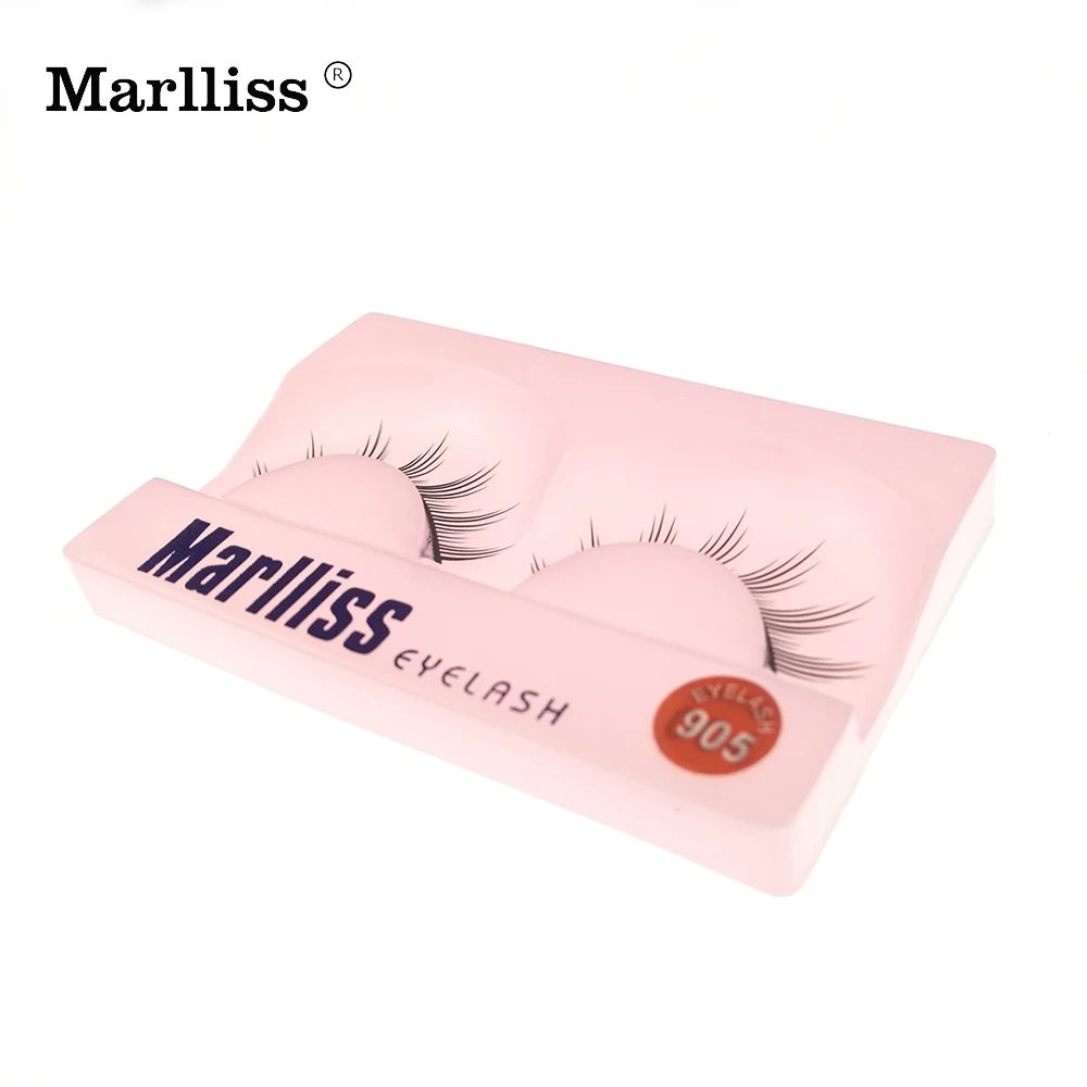 Marlliss натуральные длинные накладные ресницы синтетические чехол для ресниц |